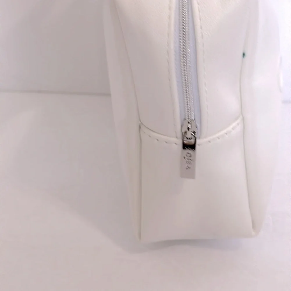 NEW White OSEA Vegan white cosmetic makeup travel toiletries bag